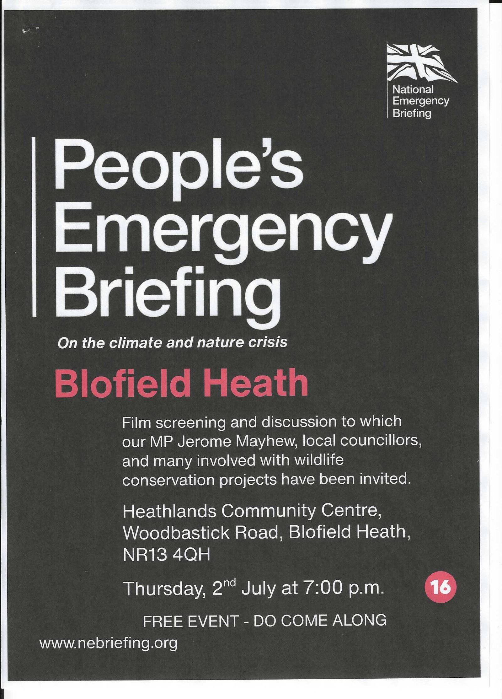 People's Emergency Briefing Poster